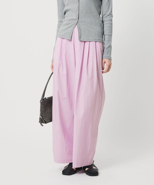 ナイロンコットン ワイドタックパンツ ウォッシャブル（その他パンツ