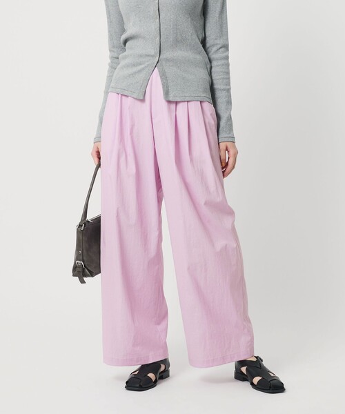 BEAUTY&YOUTH UNITED ARROWS（ビューティーアンドユースユナイテッドアローズ）の「ナイロンコットン ワイドタックパンツ ウォッシャブル（その他パンツ・レディース・ナチュラル/ブラック/ライトピンク・XS/S/M/L）」の21枚目の写真