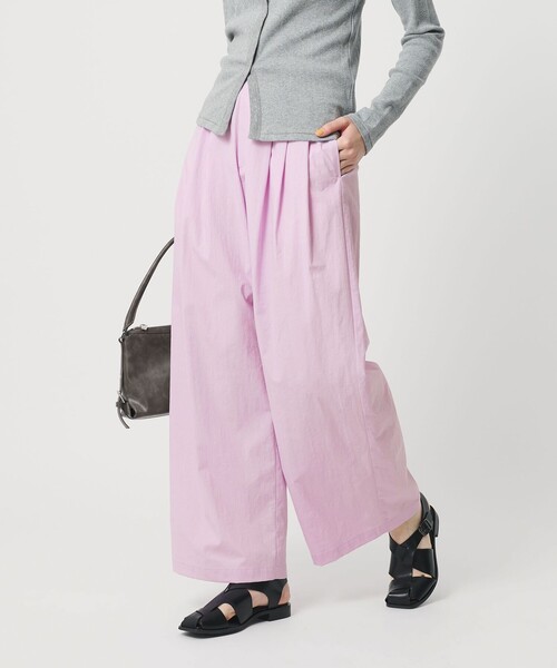 BEAUTY&YOUTH UNITED ARROWS（ビューティーアンドユースユナイテッドアローズ）の「ナイロンコットン ワイドタックパンツ ウォッシャブル（その他パンツ・レディース・ナチュラル/ブラック/ライトピンク・XS/S/M/L）」の22枚目の写真