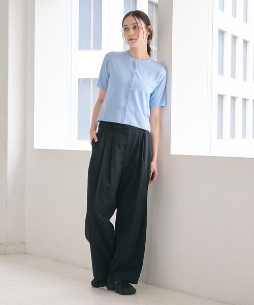 BEAUTY&YOUTH UNITED ARROWS(ビューティーアンドユースユナイテッドアローズ)の「ナイロンコットン ワイドタックパンツ ウォッシャブル(その他パンツ・レディース・ナチュラル/ブラック/ライトピンク/ライトブルー・XS/S/M/L)」の22枚目の写真