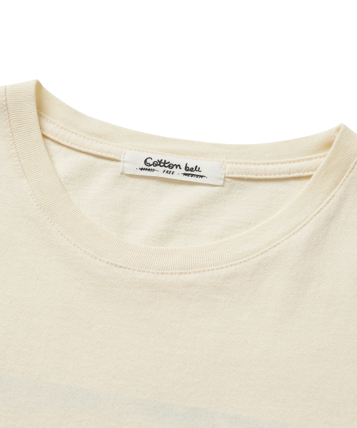 COTTON BELL（コットンベル）の「グラフィックTシャツ - クリーム（Tシャツ/カットソー・レディース・その他・FREE）」の3枚目の写真