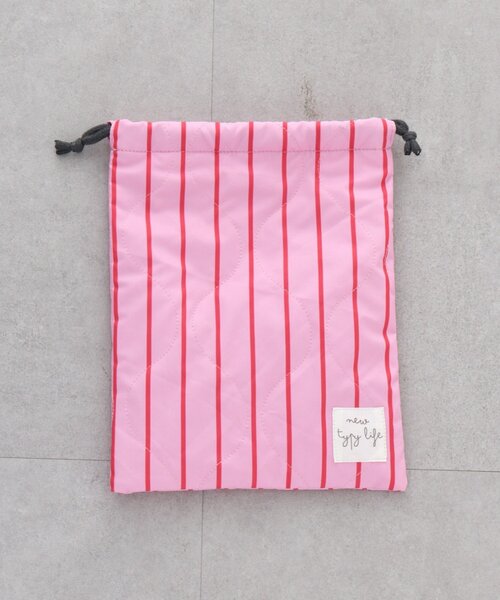 CIAOPANIC TYPY（チャオパニックティピー）の「【KIDS】【新生活・入学準備】洗えるストライプ柄マルチウェイ巾着袋(ユニセックス)（トートバッグ・キッズ・カーキ/サックスブルー/ピンク・ONE SIZE）」の15枚目の写真