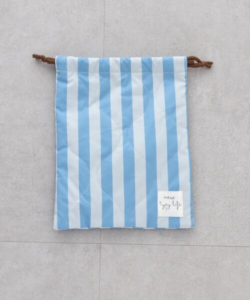 CIAOPANIC TYPY（チャオパニックティピー）の「【KIDS】【新生活・入学準備】洗えるストライプ柄マルチウェイ巾着袋(ユニセックス)（トートバッグ・キッズ・カーキ/サックスブルー/ピンク・ONE SIZE）」の11枚目の写真