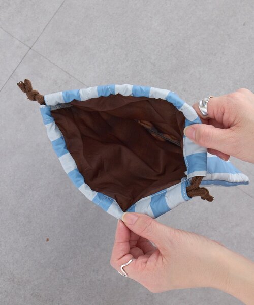 CIAOPANIC TYPY（チャオパニックティピー）の「【KIDS】【新生活・入学準備】洗えるストライプ柄マルチウェイ巾着袋(ユニセックス)（トートバッグ・キッズ・カーキ/サックスブルー/ピンク・ONE SIZE）」の10枚目の写真