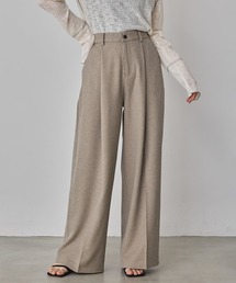 hunch（ハンチ）の「【WEB限定/別注】【セットアップ対応】杢調ライトストレートパンツ　オケージョン / セレモニー/オフィスカジュアル/通勤（その他パンツ）」