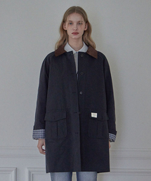 HAINT（ヘイント）の「EMMA CHECK HALF TRENCH COAT_2COLORS_NAVY（トレンチコート）」