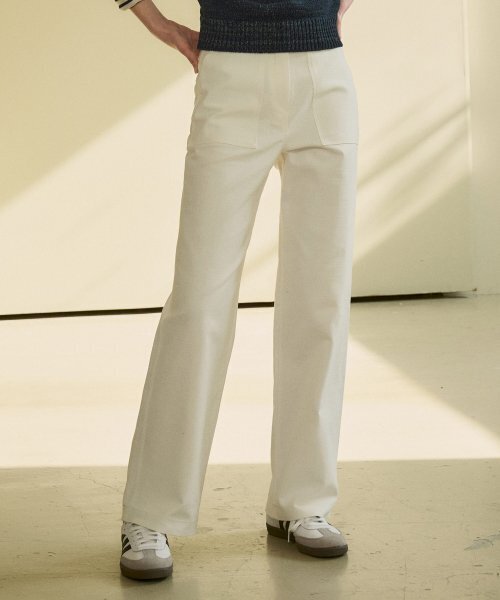 SIPT7070 Cotton fatigue pants_Ivory