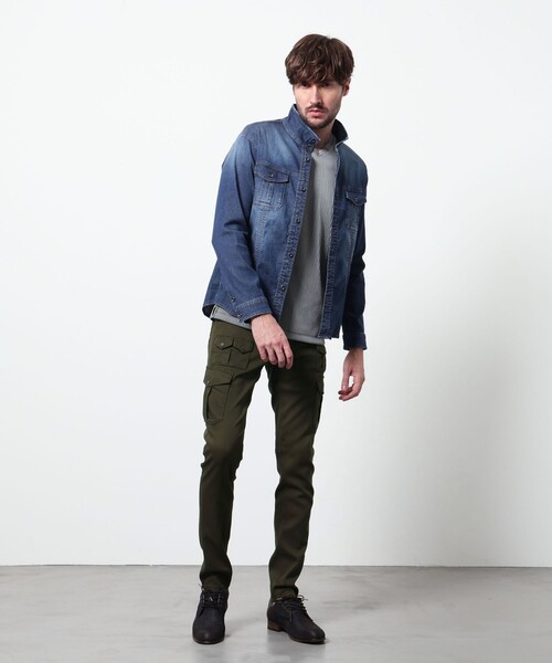 HIDEAWAYS NICOLE(ハイダウェイニコル)の「スーパーライトオンスデニムGジャン(シャツ/ブラウス・メンズ・その他2/ネイビー/ブルー・XL/M/L)」の5枚目の写真