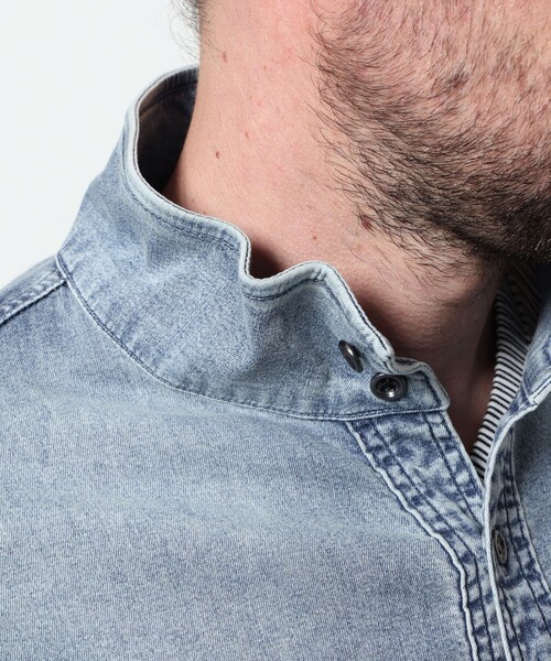 HIDEAWAYS NICOLE(ハイダウェイニコル)の「スーパーライトオンスデニムGジャン(シャツ/ブラウス・メンズ・その他2/ネイビー/ブルー・XL/M/L)」の12枚目の写真