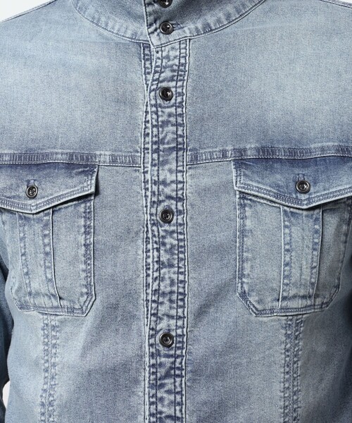 HIDEAWAYS NICOLE(ハイダウェイニコル)の「スーパーライトオンスデニムGジャン(シャツ/ブラウス・メンズ・その他2/ネイビー/ブルー・XL/M/L)」の13枚目の写真