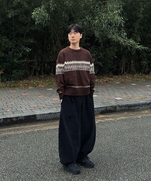 GAKKAI UNIONS(ガッカイユニオンズ)の「ワンタックコーデュロイバルーンパンツブラック(その他パンツ・メンズ・その他・S/M/L)」の5枚目の写真