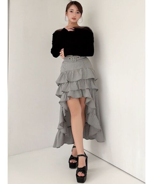 RESEXXY（リゼクシー）の「バックリボンオフショルニットトップス（ニット/セーター・レディース・ブラック/ブルー/ホワイト/ピンク・FREE）」の8枚目の写真