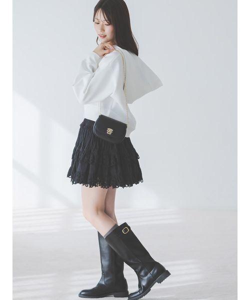 SNIDEL（スナイデル）の「コットンフリルスカショーパン（その他パンツ・レディース・ブラック/ホワイト/ミント・1/0）」の13枚目の写真