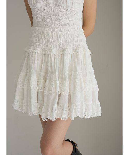 SNIDEL（スナイデル）の「コットンフリルスカショーパン（その他パンツ・レディース・ブラック/ホワイト/ミント・1/0）」の15枚目の写真