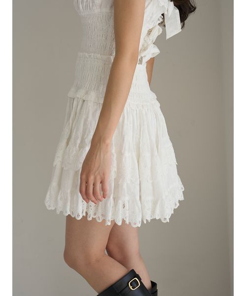 SNIDEL（スナイデル）の「コットンフリルスカショーパン（その他パンツ・レディース・ブラック/ホワイト/ミント・1/0）」の17枚目の写真