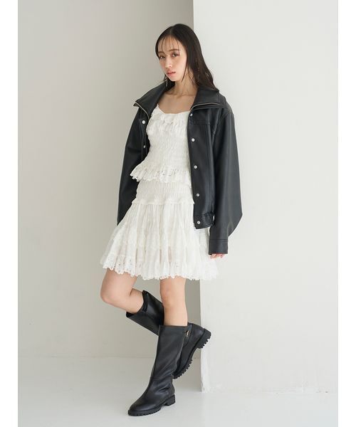 SNIDEL（スナイデル）の「コットンフリルスカショーパン（その他パンツ・レディース・ブラック/ホワイト/ミント・1/0）」の21枚目の写真