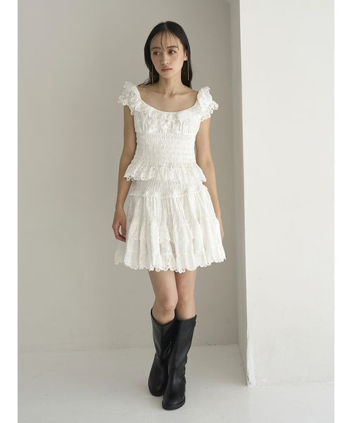 SNIDEL（スナイデル）の「コットンフリルスカショーパン（その他パンツ・レディース・ブラック/ホワイト/ミント・1/0）」の22枚目の写真