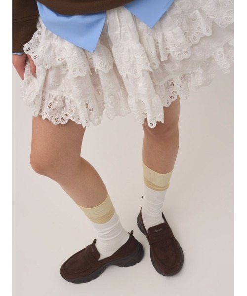 SNIDEL（スナイデル）の「コットンフリルスカショーパン（その他パンツ・レディース・ブラック/ホワイト/ミント・1/0）」の9枚目の写真