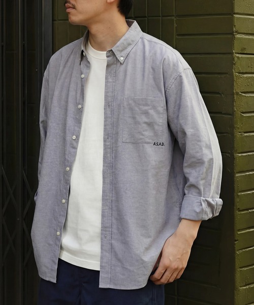MAGASIN DE MODE Brew(マガジンデモードブリュー)の「【MAGASIN DE MODE Brew】ビッグシルエットシャツ + インナーTシャツ 2点セット 6170-8072 MNY(シャツ/ブラウス・メンズ・ブラック/サックスブルー/マルチ/その他1・M/LL/L)」の1枚目の写真