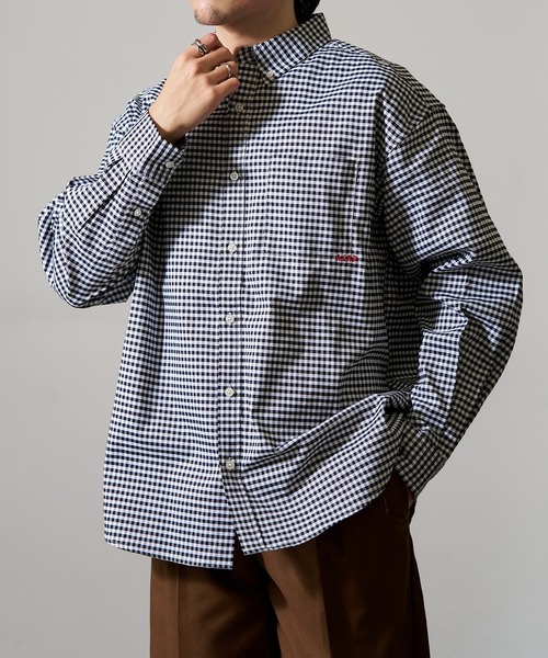 MAGASIN DE MODE Brew(マガジンデモードブリュー)の「【MAGASIN DE MODE Brew】ビッグシルエットシャツ + インナーTシャツ 2点セット 6170-8072 MNY(シャツ/ブラウス・メンズ・ブラック/サックスブルー/マルチ/その他1・M/LL/L)」の18枚目の写真
