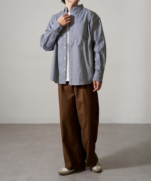 MAGASIN DE MODE Brew(マガジンデモードブリュー)の「【MAGASIN DE MODE Brew】ビッグシルエットシャツ + インナーTシャツ 2点セット 6170-8072 MNY(シャツ/ブラウス・メンズ・ブラック/サックスブルー/マルチ/その他1・M/LL/L)」の21枚目の写真