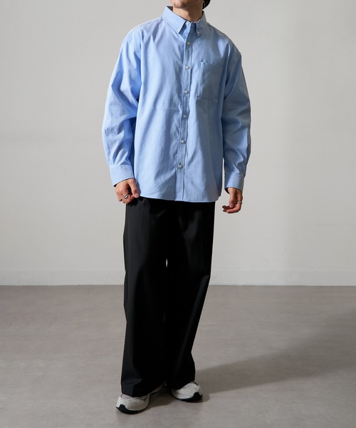 MAGASIN DE MODE Brew(マガジンデモードブリュー)の「【MAGASIN DE MODE Brew】ビッグシルエットシャツ + インナーTシャツ 2点セット 6170-8072 MNY(シャツ/ブラウス・メンズ・ブラック/サックスブルー/マルチ/その他1・M/LL/L)」の14枚目の写真