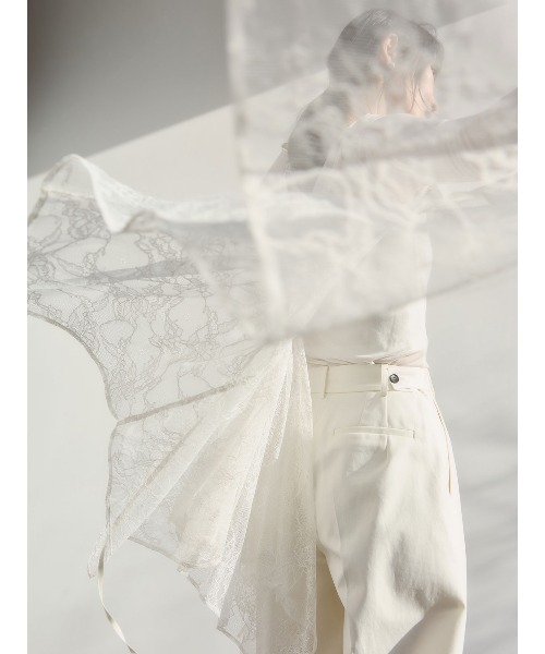 anuans（アニュアンス）の「シアーコンパクトロングTシャツ（Tシャツ/カットソー・レディース・ホワイト/ベージュ/グレー/ネイビー/ブラック/レッド/ミント/サックスブルー・F）」の16枚目の写真