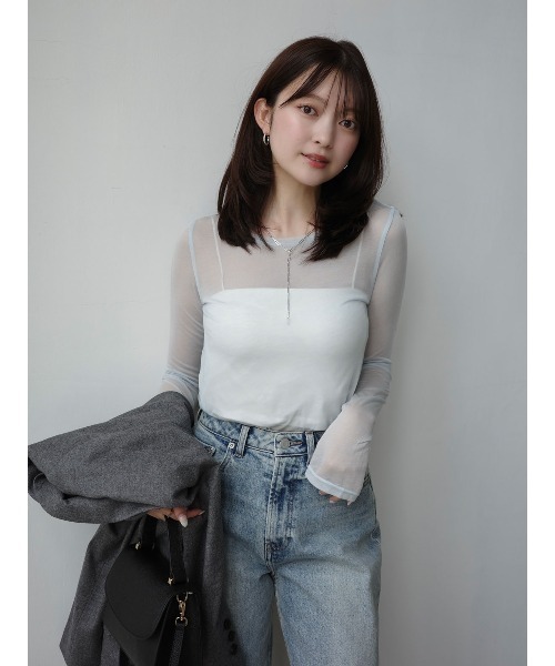 セール】シアーコンパクトロングTシャツ（Tシャツ/カットソー