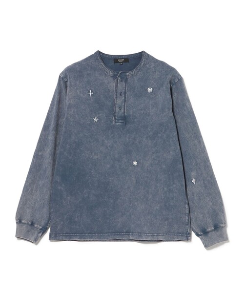 BEAMS HEART(ビームスハート)の「スタッズ エンブレム ロングスリーブ【ユニセックス】(Tシャツ/カットソー・メンズ・ネイビー/ブラック・MEDIUM/LARGE/SMALL)」の18枚目の写真