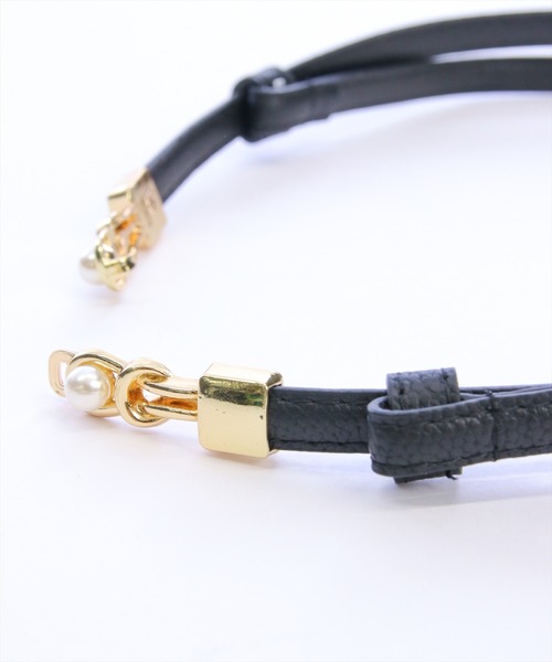 clear（クリア）の「パールモチーフ細ベルト[着回し力抜群 ガーリー]≪新作≫（ベルト・レディース・ブラウン/アイボリー/ブラック・F）」の4枚目の写真