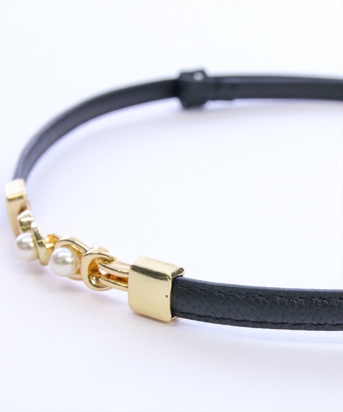 clear（クリア）の「パールモチーフ細ベルト[着回し力抜群 ガーリー]≪新作≫（ベルト・レディース・ブラウン/アイボリー/ブラック・F）」の8枚目の写真