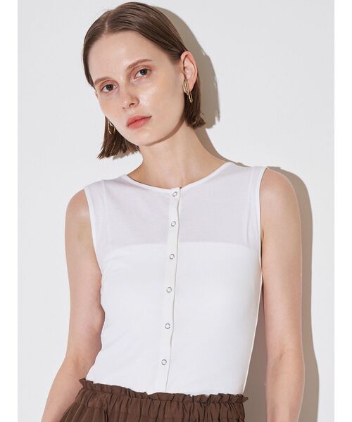 ELENDEEK(エレンディーク)の「ヘンリーネックセットカットソー(Tシャツ/カットソー・レディース・オフホワイト/ベージュ/ラベンダー・FREE)」の6枚目の写真