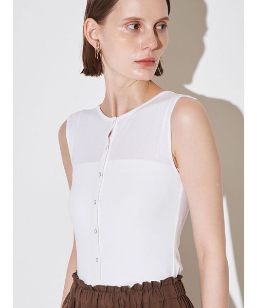 ELENDEEK(エレンディーク)の「ヘンリーネックセットカットソー(Tシャツ/カットソー・レディース・オフホワイト/ベージュ/ラベンダー・FREE)」の7枚目の写真