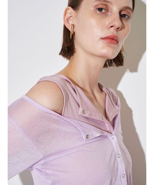 ELENDEEK(エレンディーク)の「ヘンリーネックセットカットソー(Tシャツ/カットソー・レディース・オフホワイト/ベージュ/ラベンダー・FREE)」の10枚目の写真