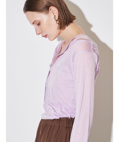 ELENDEEK(エレンディーク)の「ヘンリーネックセットカットソー(Tシャツ/カットソー・レディース・オフホワイト/ベージュ/ラベンダー・FREE)」の12枚目の写真