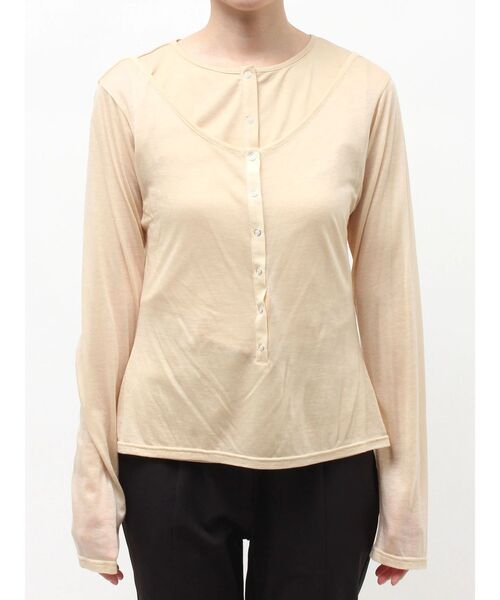 ELENDEEK（エレンディーク）の「ヘンリーネックセットカットソー（Tシャツ/カットソー・レディース・オフホワイト/ベージュ/ラベンダー・FREE）」の11枚目の写真