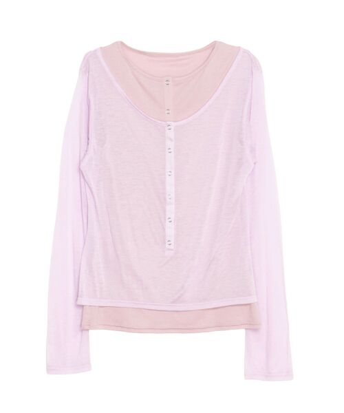 ELENDEEK（エレンディーク）の「ヘンリーネックセットカットソー（Tシャツ/カットソー・レディース・オフホワイト/ベージュ/ラベンダー・FREE）」の7枚目の写真