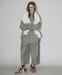 my beautiful landlet（マイビューティフルランドレット）の「【my beautiful landlet】WASHABLE WOOL TUCK WIDE ANKLE SLACKS（その他パンツ）」