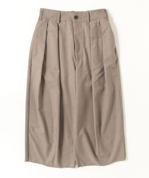 my beautiful landlet（マイビューティフルランドレット）の「【my beautiful landlet】WASHABLE WOOL TUCK WIDE ANKLE SLACKS（その他パンツ・メンズ・グレー/ベージュ/ブラック・0/1/2）」の10枚目の写真