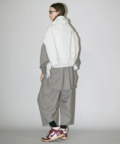 my beautiful landlet（マイビューティフルランドレット）の「【my beautiful landlet】WASHABLE WOOL TUCK WIDE ANKLE SLACKS（その他パンツ・メンズ・グレー/ベージュ/ブラック・0/1/2）」の19枚目の写真