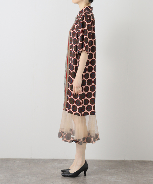 TOGA PULLA（トーガ　プルラ）の「TOGA PULLA INNER PRINT DRESS TZ261-FH963：ワンピース（ワンピース・レディース・ピンク・SMALL）」の7枚目の写真