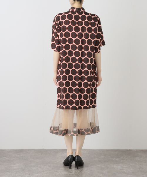 TOGA PULLA（トーガ　プルラ）の「TOGA PULLA INNER PRINT DRESS TZ261-FH963：ワンピース（ワンピース・レディース・ピンク・SMALL）」の8枚目の写真