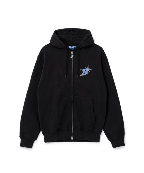 BOTT(ボット)の「BoTT / ボット B LOGO ZIP HOODIE(パーカー・メンズ・ブラック/ブルー/グレー・MEDIUM/SMALL/LARGE)」の2枚目の写真