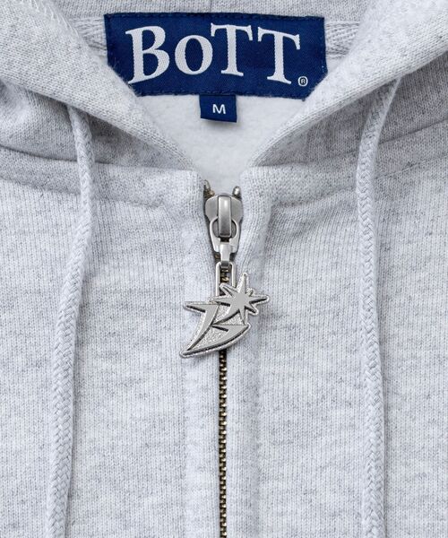 BOTT(ボット)の「BoTT / ボット B LOGO ZIP HOODIE(パーカー・メンズ・ブラック/ブルー/グレー・MEDIUM/SMALL/LARGE)」の9枚目の写真