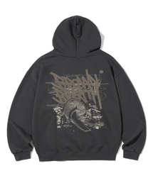 KITTY TAG HOODIE - CHARCOAL