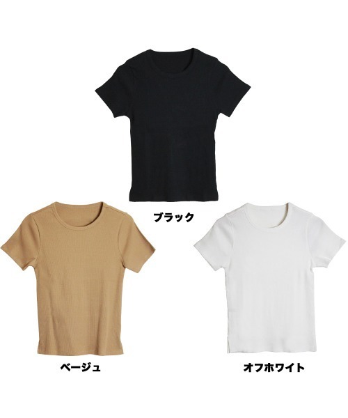 aity(アイティ)の「M-4L コンパクトコットンリブT(Tシャツ/カットソー・レディース・ブラック/ベージュ/オフホワイト・4L/3L/LL/L/M)」の19枚目の写真