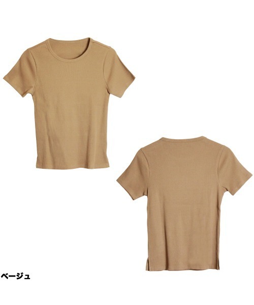 aity(アイティ)の「M-4L コンパクトコットンリブT(Tシャツ/カットソー・レディース・ブラック/ベージュ/オフホワイト・4L/3L/LL/L/M)」の20枚目の写真