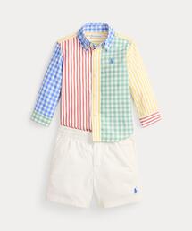 POLO RALPH LAUREN CHILDRENSWEAR（ポロ ラルフ ローレン チルドレンズウェア）の「ポプリン ファン シャツ & フレックス アブレージョン ショートパンツ（その他ベビーウェア）」