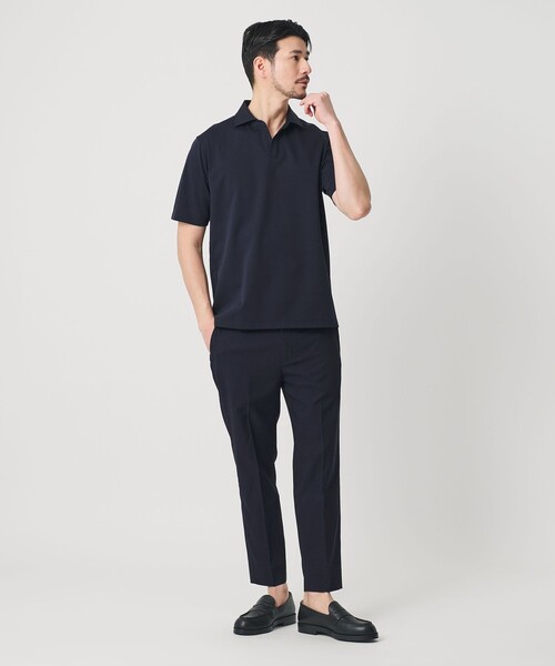 BEAUTY&YOUTH UNITED ARROWS(ビューティーアンドユースユナイテッドアローズ)の「【WEB限定 WARDROBE SMART】クール ハイゲージ モクロディ スキッパー ポロシャツ【抗菌防臭・接触冷感】(ポロシャツ・メンズ・ネイビー/ダークグレー/ホワイト・XL/L/M/S)」の6枚目の写真