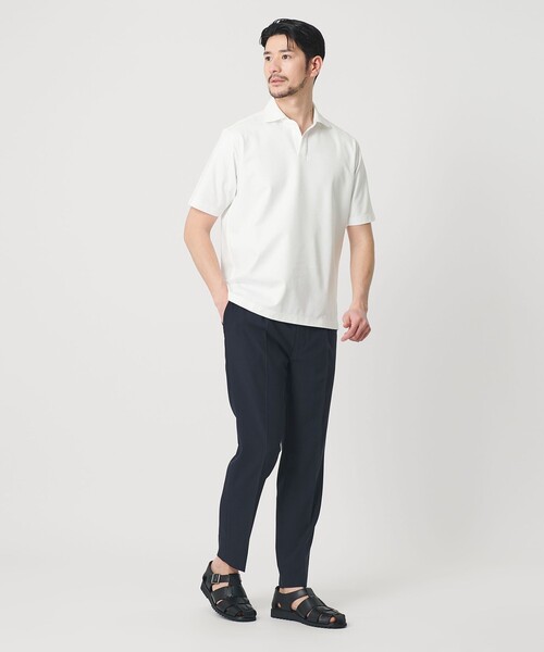 BEAUTY&YOUTH UNITED ARROWS(ビューティーアンドユースユナイテッドアローズ)の「【WEB限定 WARDROBE SMART】クール ハイゲージ モクロディ スキッパー ポロシャツ【抗菌防臭・接触冷感】(ポロシャツ・メンズ・ネイビー/ダークグレー/ホワイト・XL/L/M/S)」の9枚目の写真